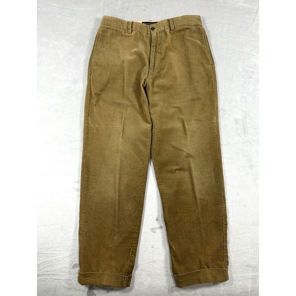 VTG Banana Classic Rider Corduroy Cuffed Pants Size 33R 100% Cotton